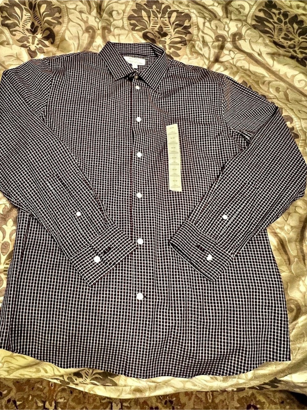 Banana Republic Slim Wrinkle-Resistant Check Shirt Men's Medium